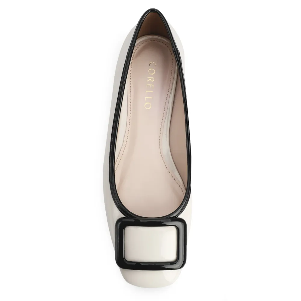 Sapatilha Verniz Off White/Preto - imagem 5