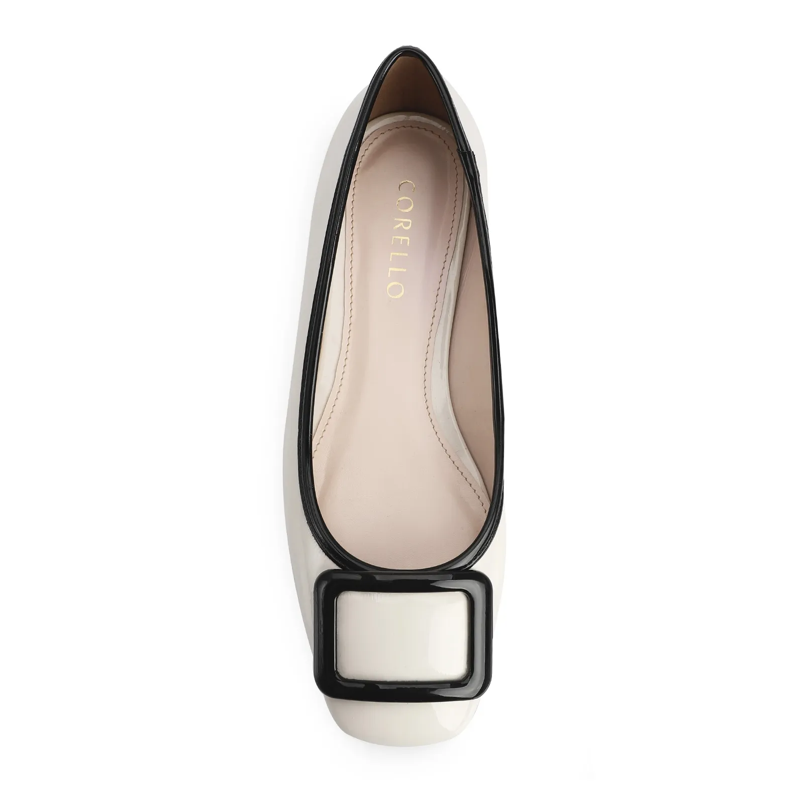 Sapatilha Verniz Off White/Preto