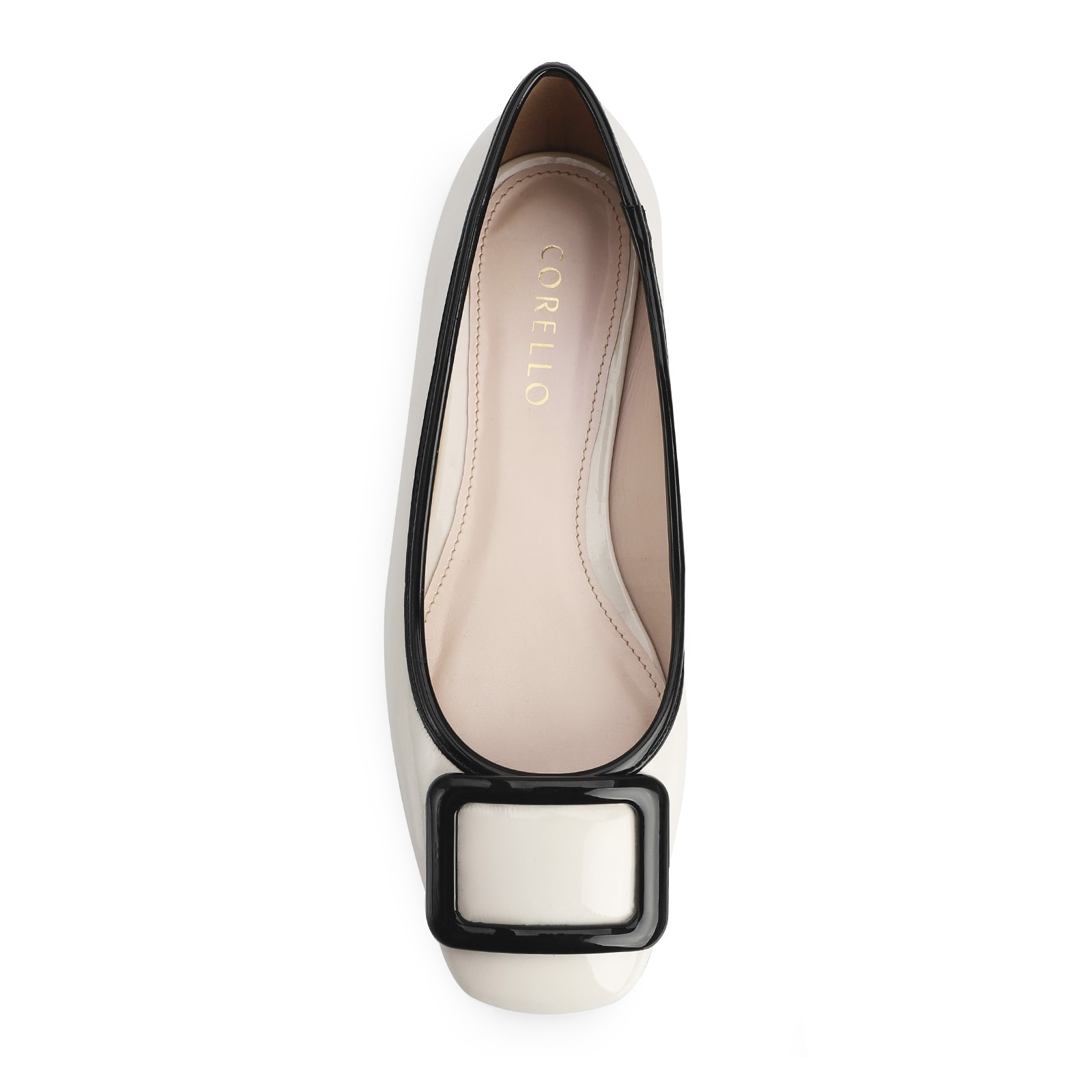 Sapatilha Verniz Off White/Preto