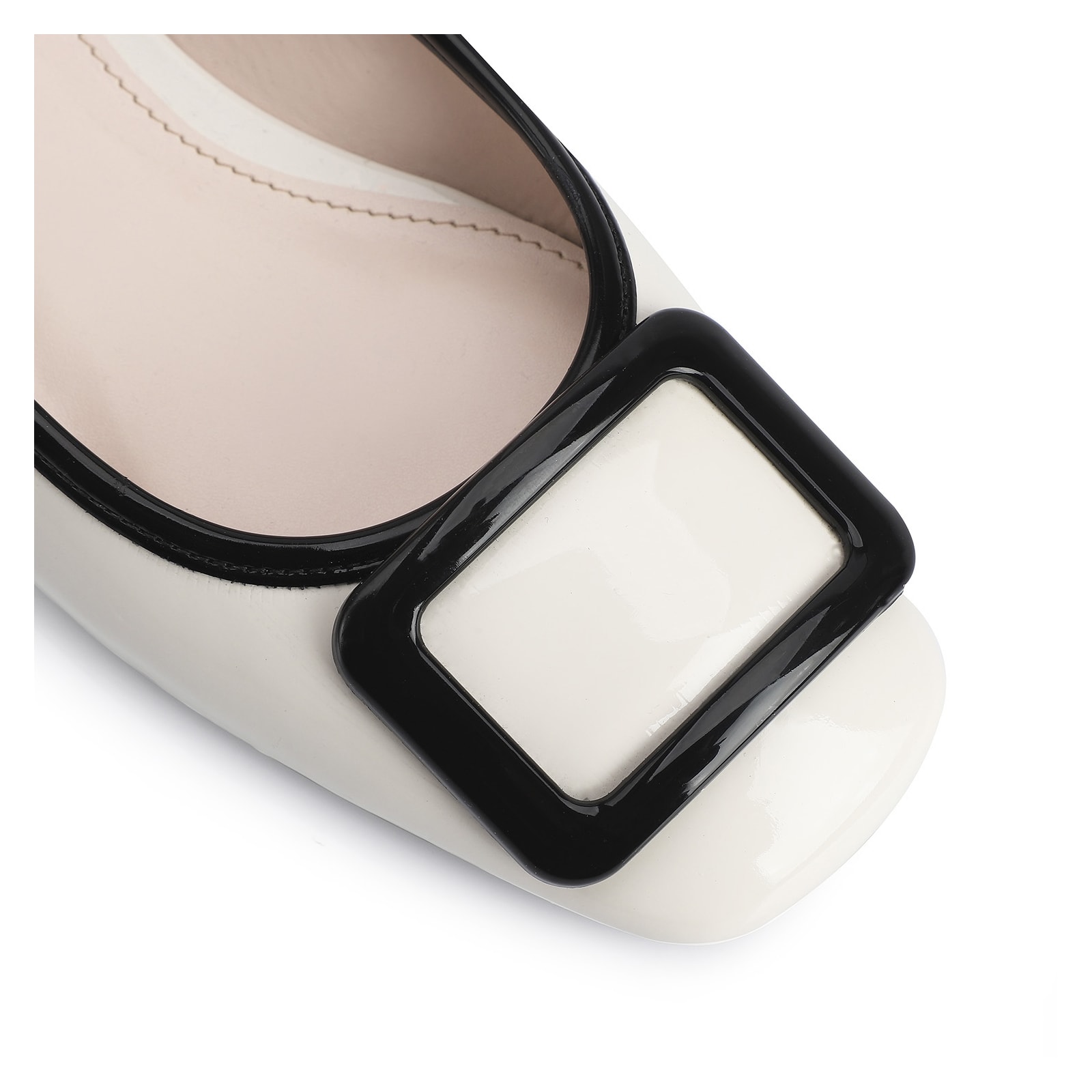 Sapatilha Verniz Off White/Preto