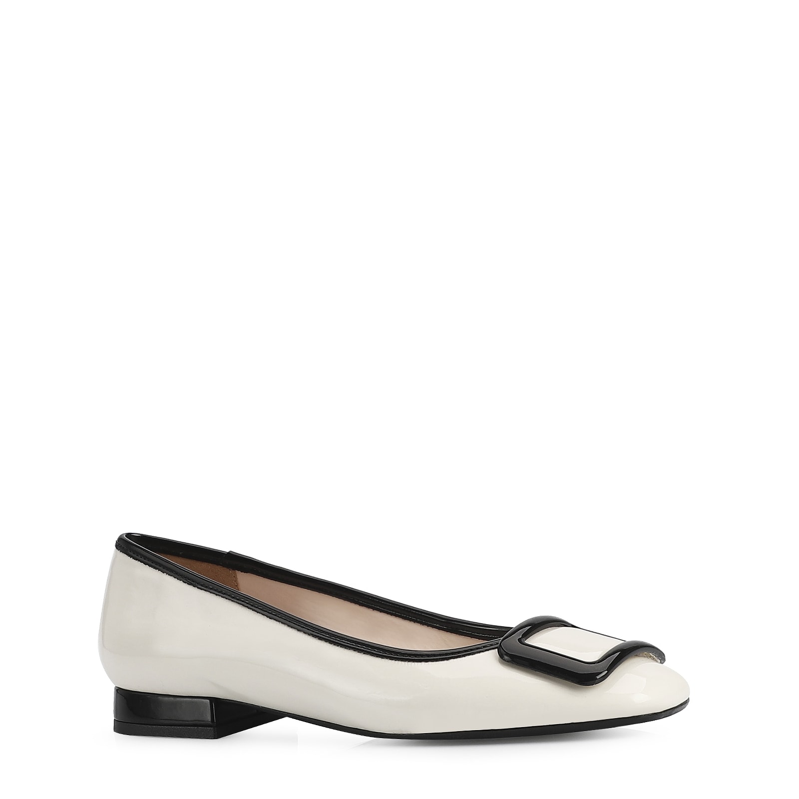 Sapatilha Verniz Off White/Preto