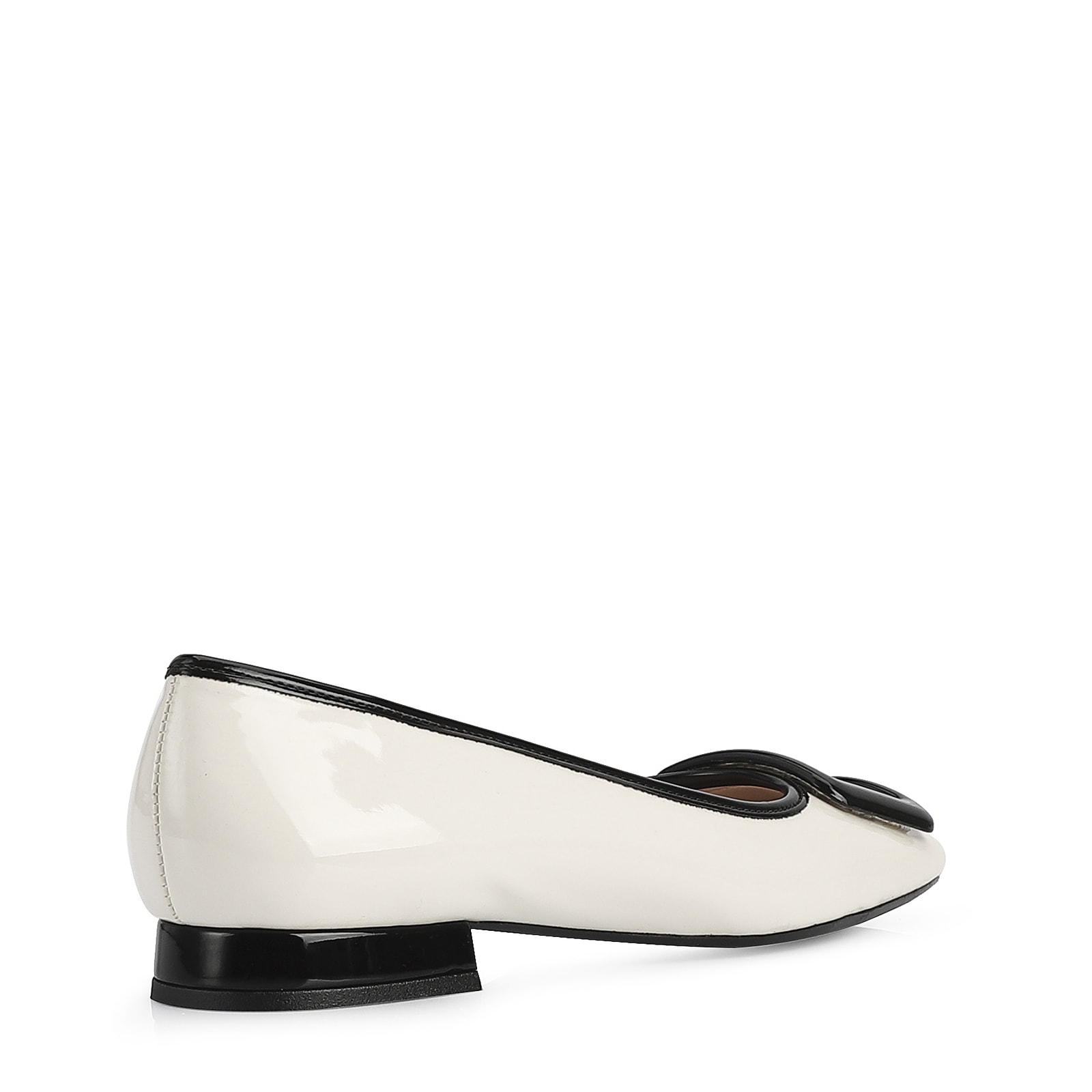 Sapatilha Verniz Off White/Preto