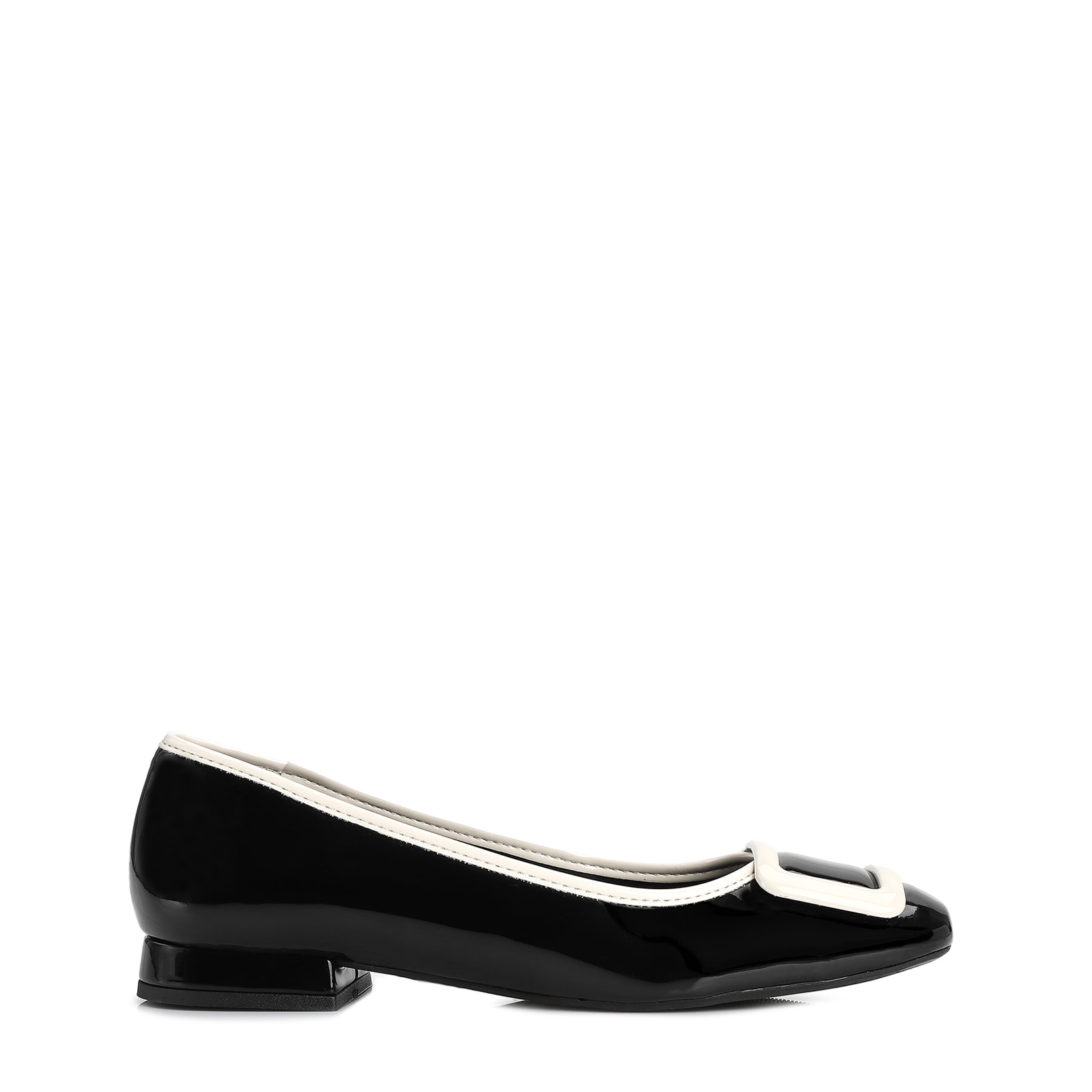 Sapatilha Verniz Preto/Branco