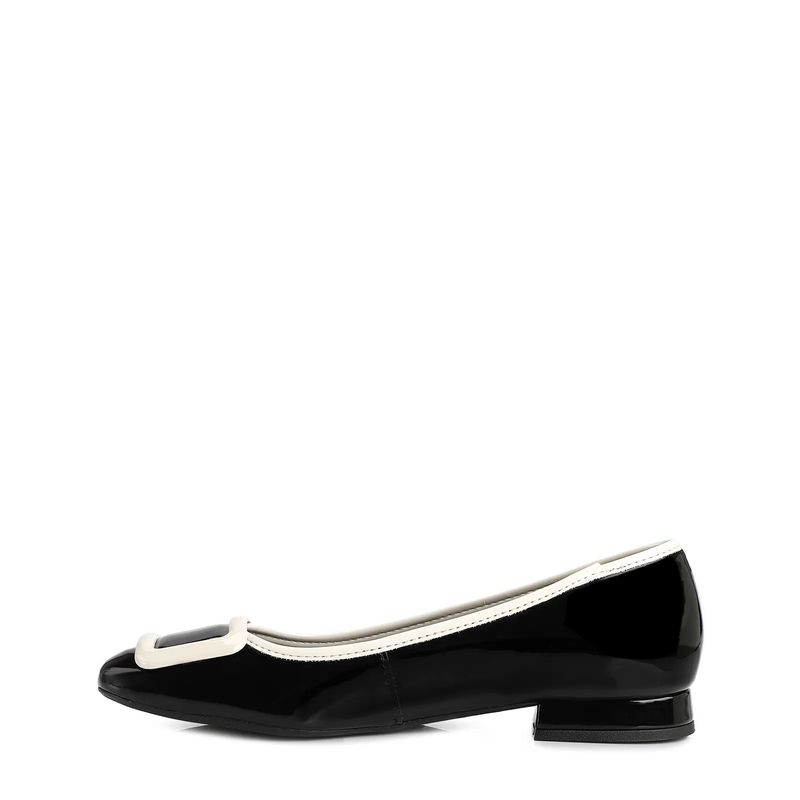 Sapatilha Verniz Preto/Branco