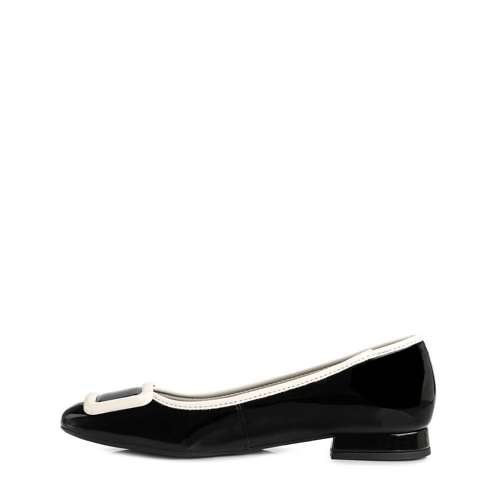 Sapatilha Verniz Preto/Branco