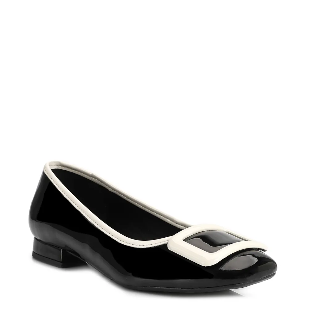Sapatilha Verniz Preto/Branco