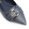 Sapatilhas Fivelas Couro Estonado Azul - imagem 6