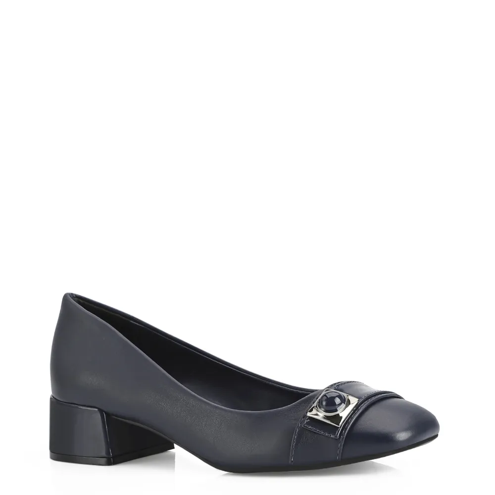 Scarpin Alt Azul/Verniz Azul