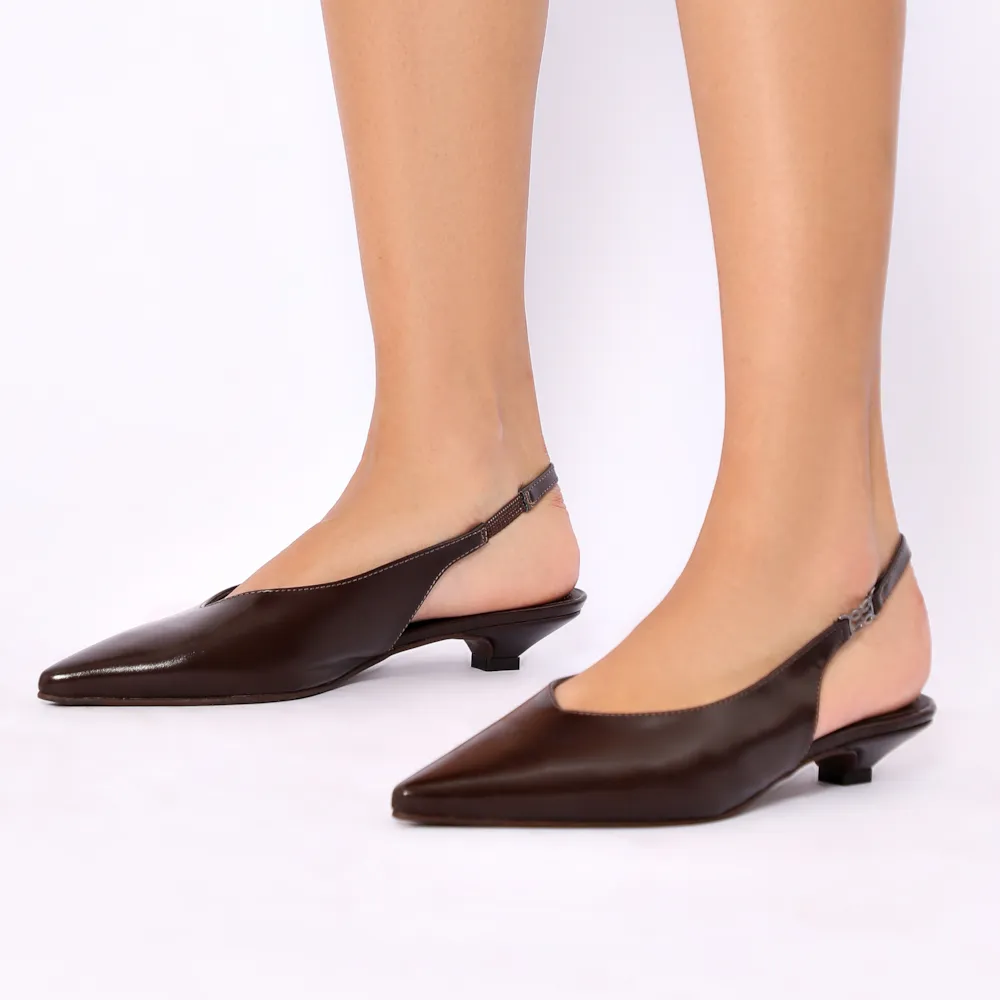 Scarpin Alt Marrom Escuro - imagem 2