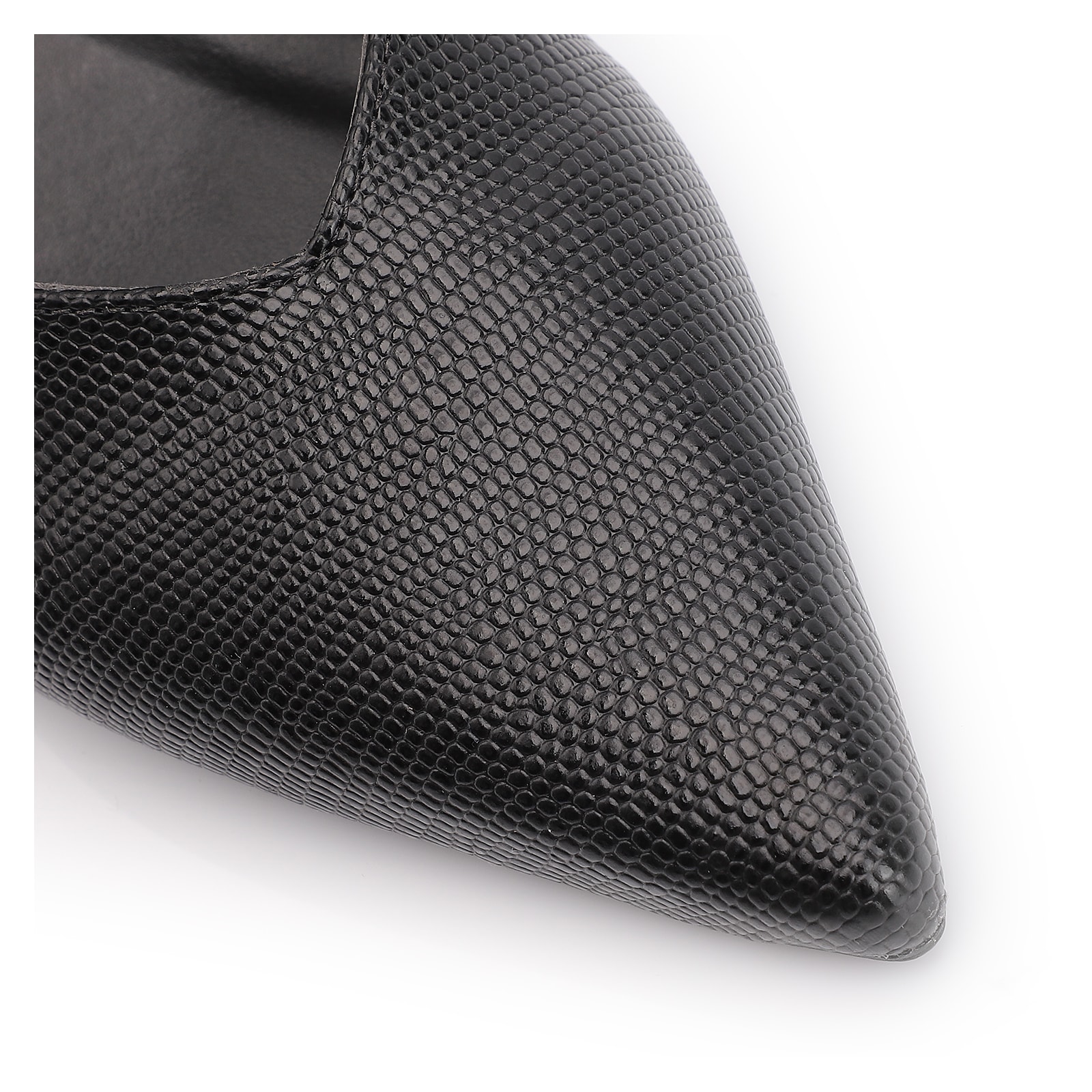 Scarpin Alt New Lezard Preto