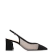 Scarpin Alt Nobuck Preto/Tela Preta - imagem 3