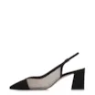 Scarpin Alt Nobuck Preto/Tela Preta - imagem 5