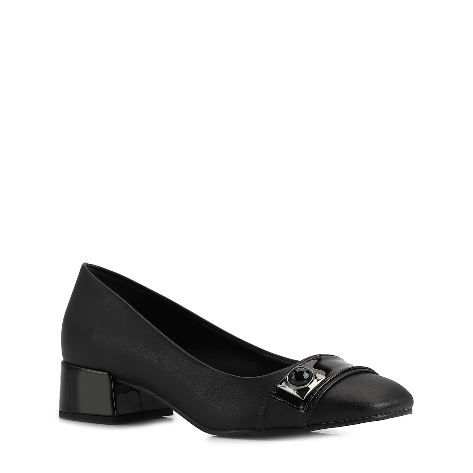 Scarpin Alt Preto/Verniz Preto