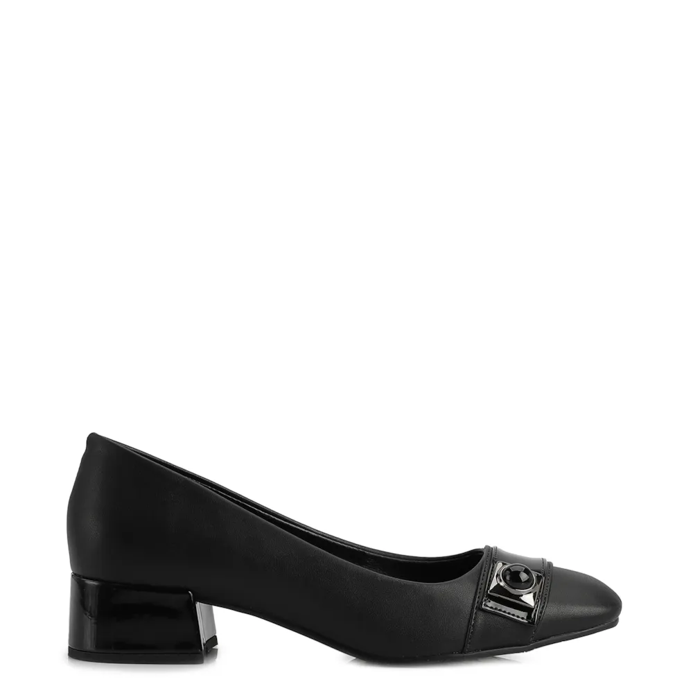 Scarpin Alt Preto/Verniz Preto - imagem 2