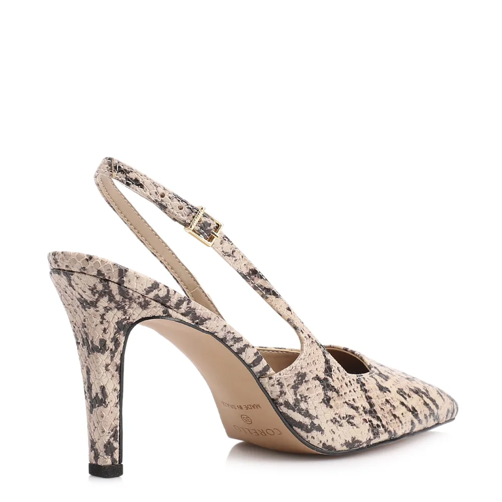 Scarpin Alt Python Bege/Preta - imagem 4