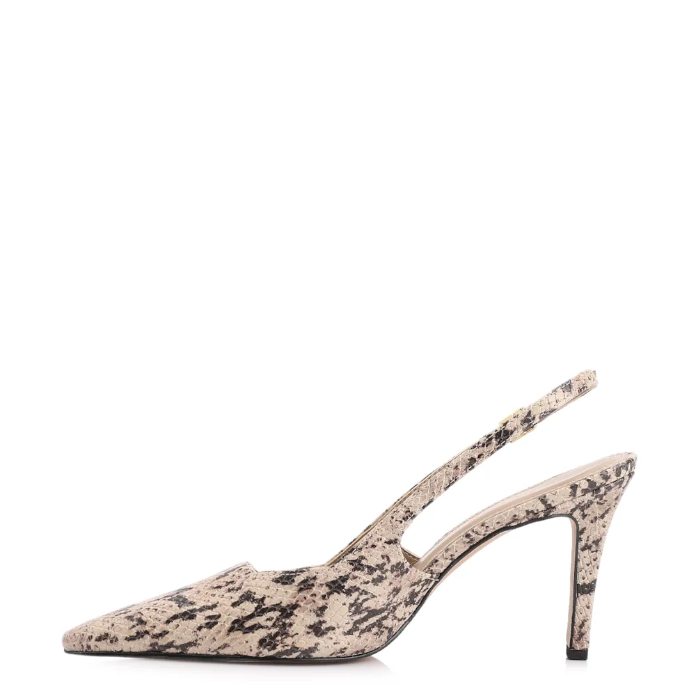 Scarpin Alt Python Bege/Preta - imagem 5