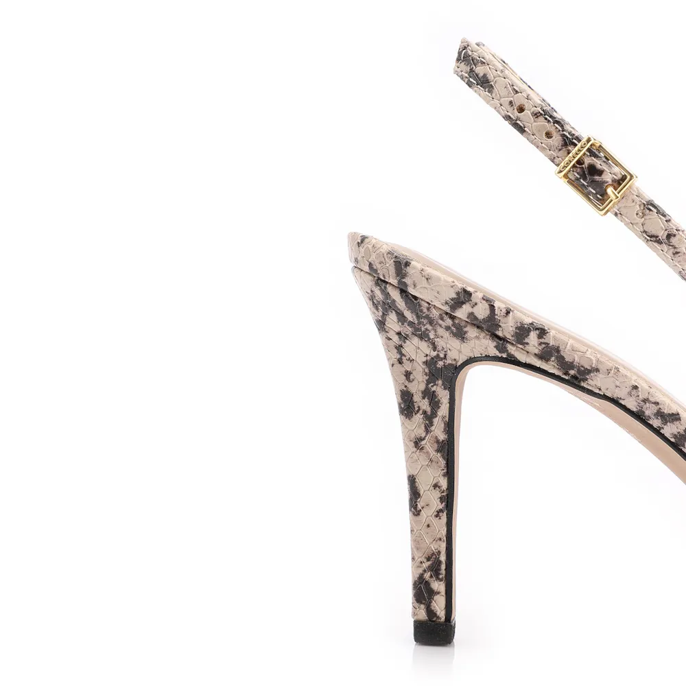 Scarpin Alt Python Bege/Preta - imagem 8