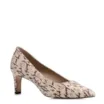 Scarpin Alt Python Bege/Preto - imagem 1