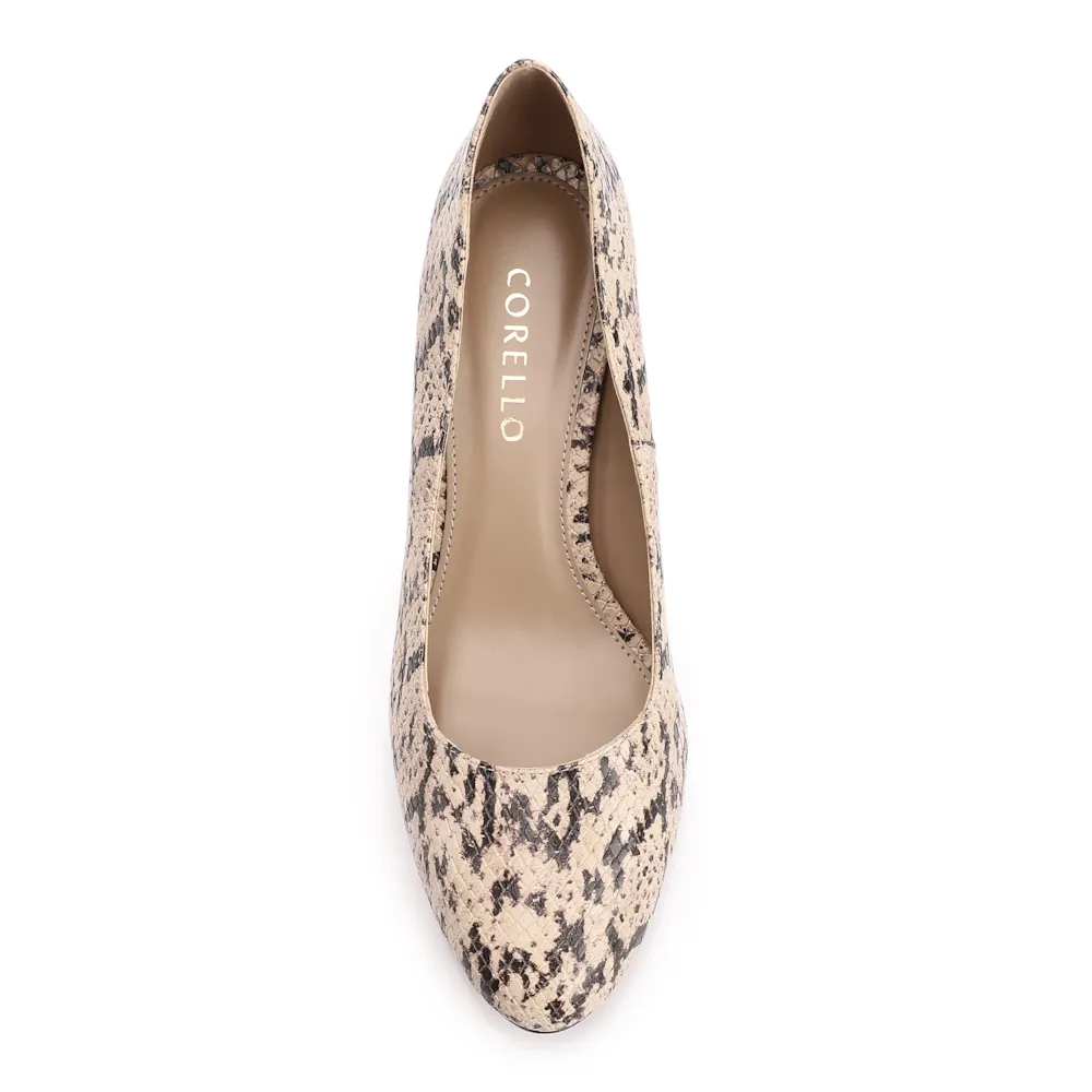 Scarpin Alt Python Bege/Preto - imagem 6