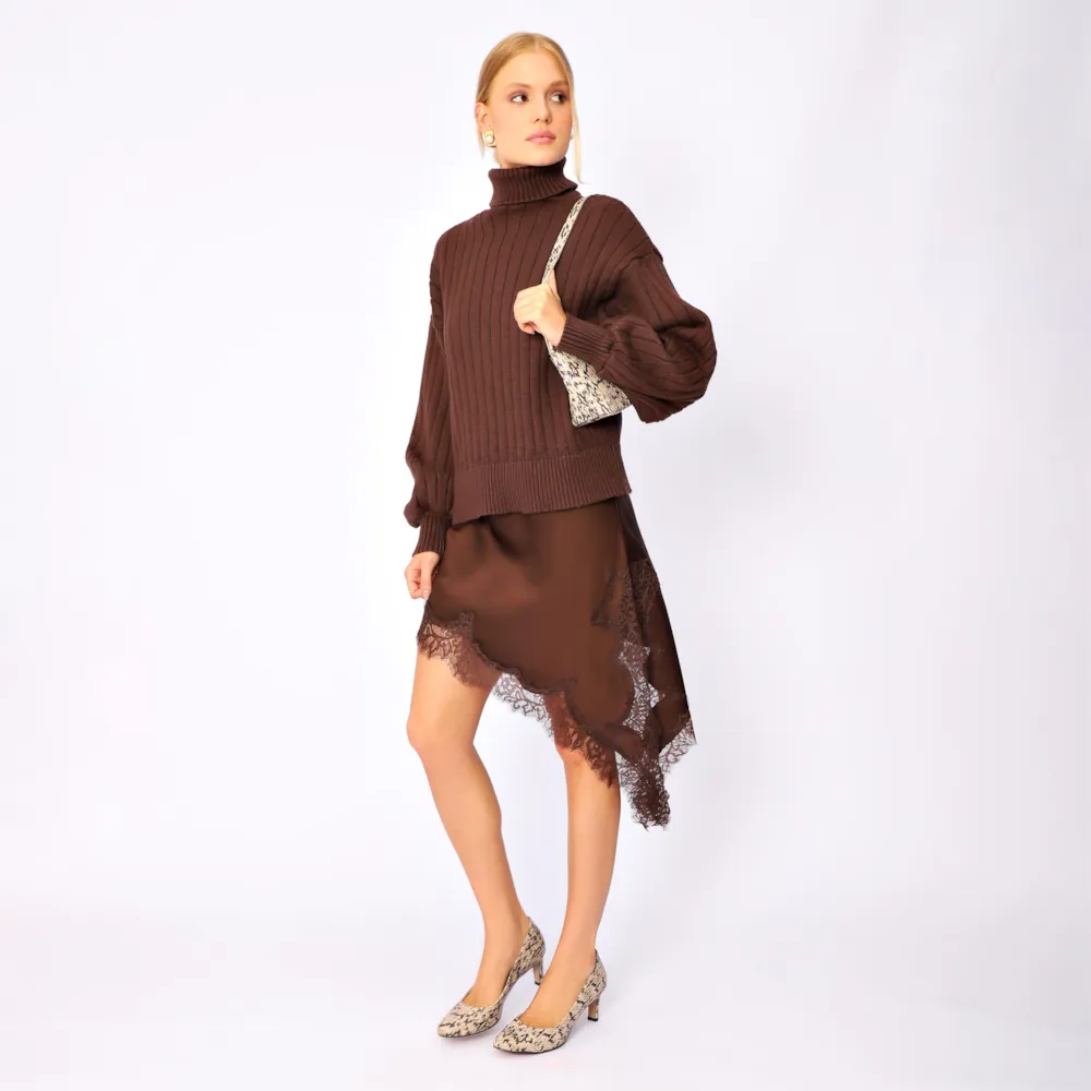 Scarpin Alt Python Bege/Preto - imagem 9