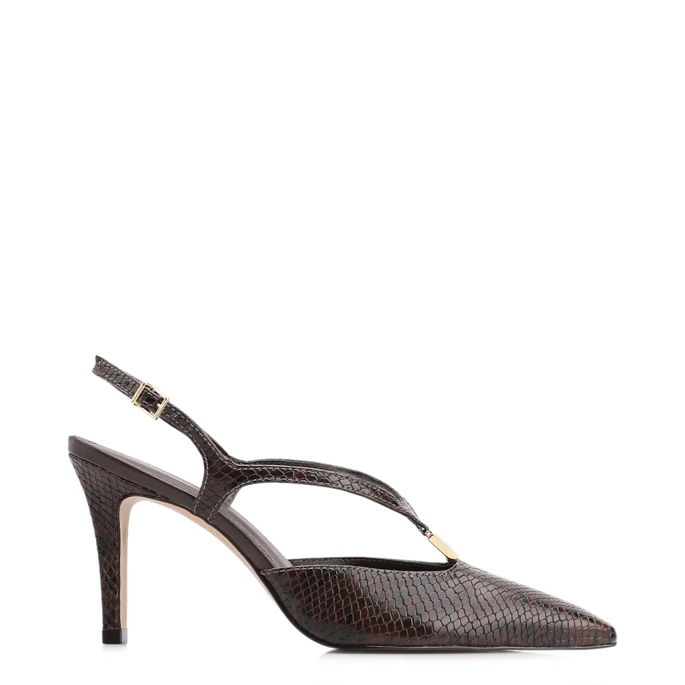 Scarpin Alt Python Marrom - imagem 3