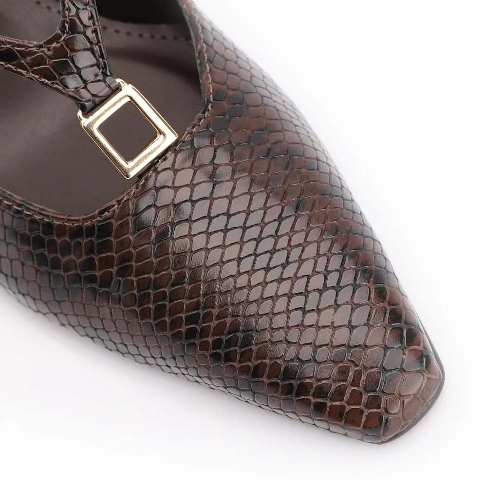 Scarpin Alt Python Marrom - imagem 7