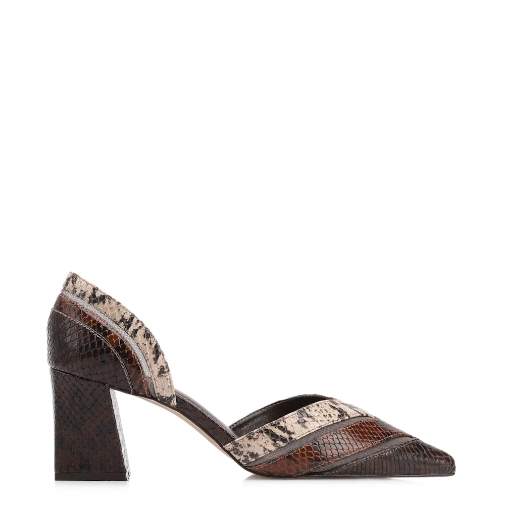Scarpin Alt Python Tricolor - imagem 3