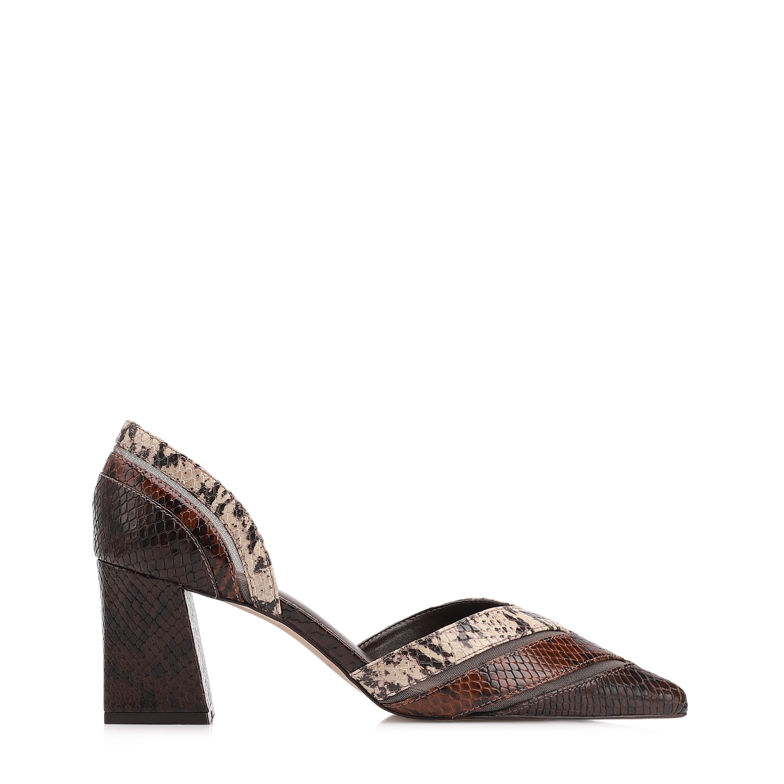 Scarpin Alt Python Tricolor