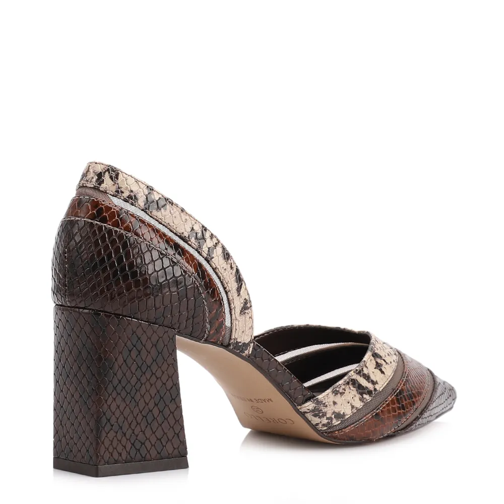 Scarpin Alt Python Tricolor - imagem 4