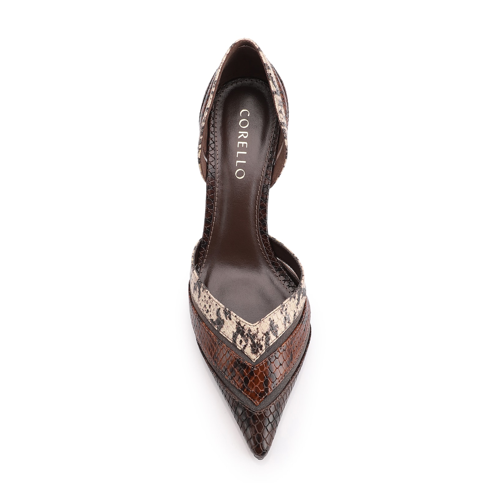 Scarpin Alt Python Tricolor