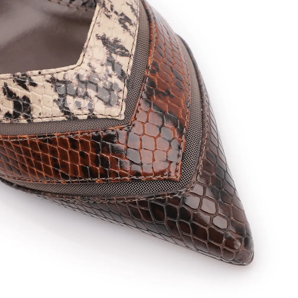 Scarpin Alt Python Tricolor - imagem 7