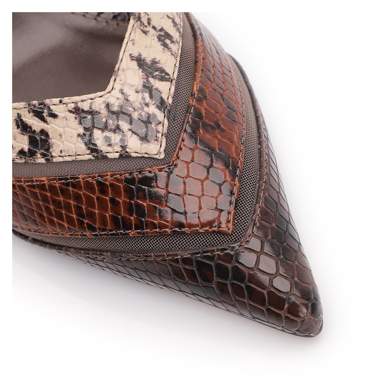 Scarpin Alt Python Tricolor