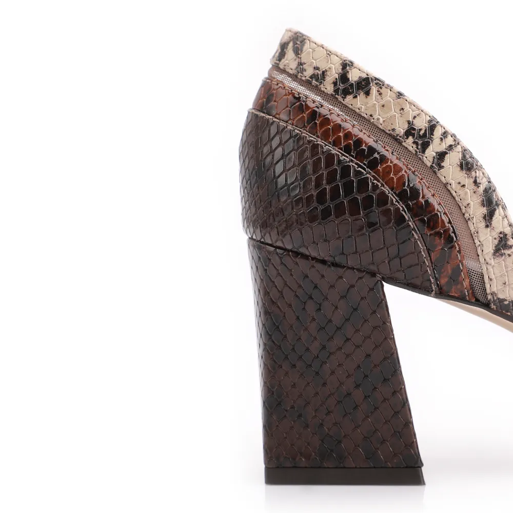 Scarpin Alt Python Tricolor - imagem 8