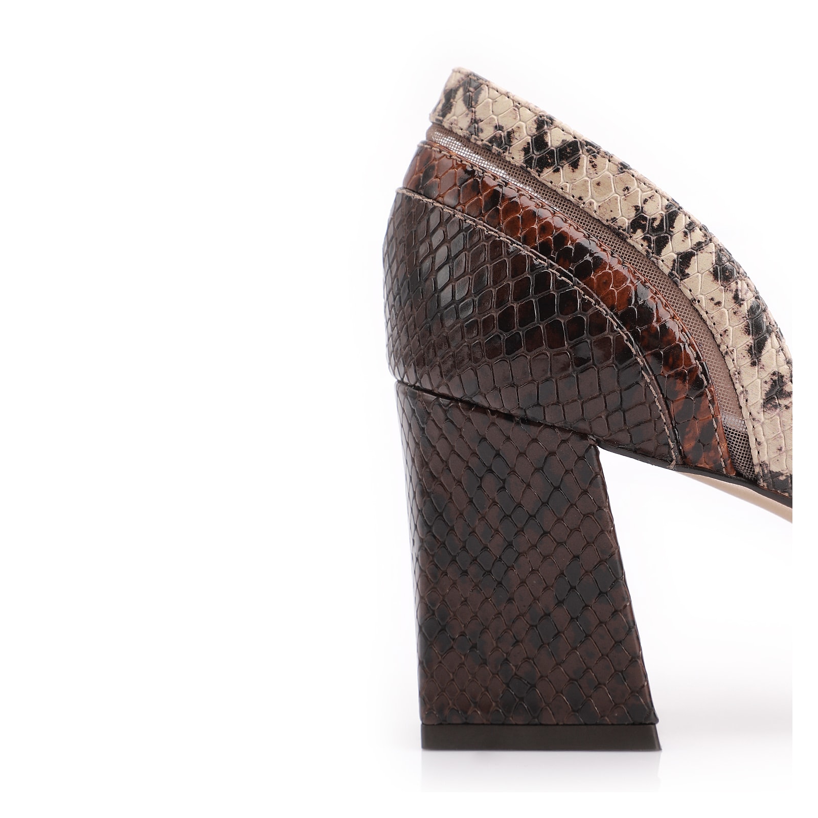 Scarpin Alt Python Tricolor