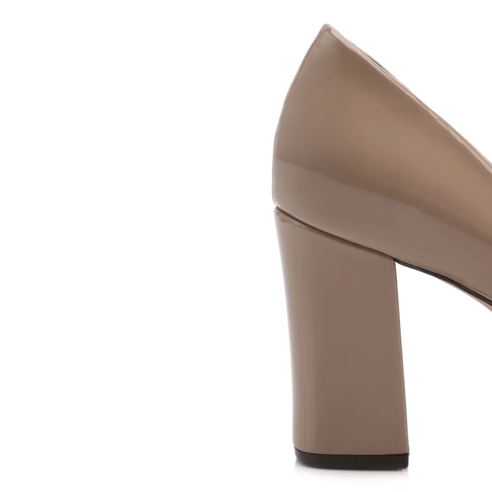 Scarpin Alt Verniz Bege - imagem 7