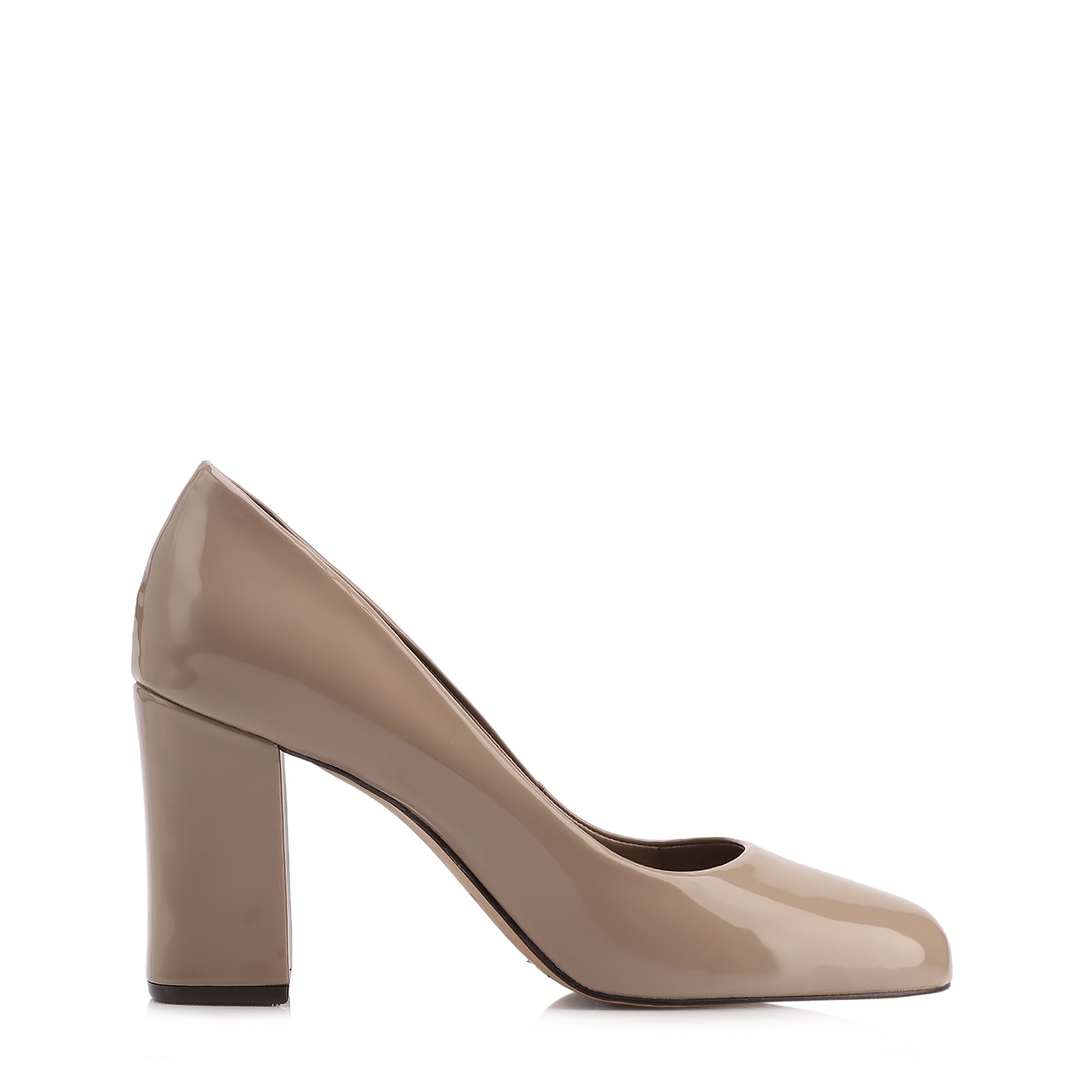 Scarpin Alt Verniz Bege