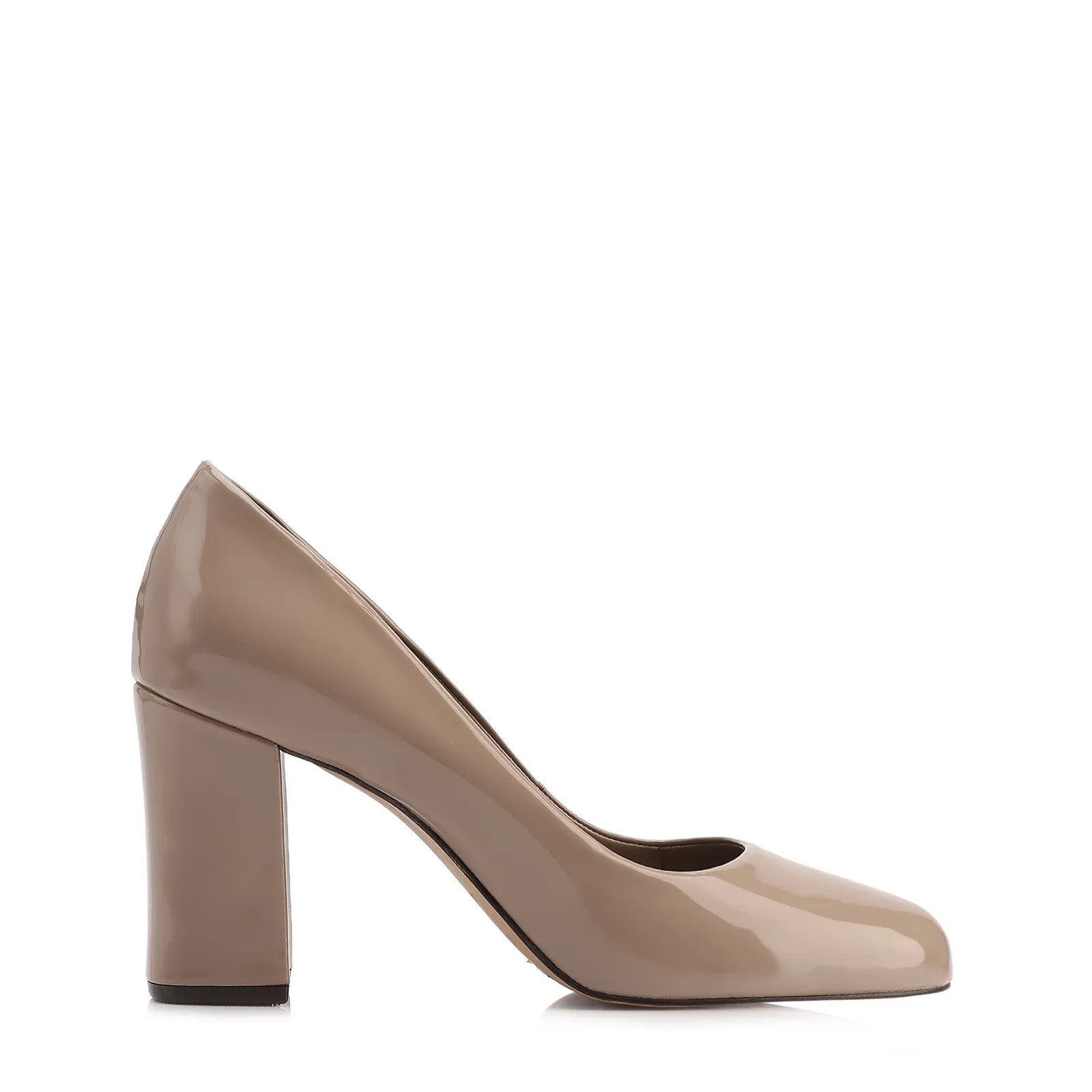 Scarpin Alt Verniz Bege