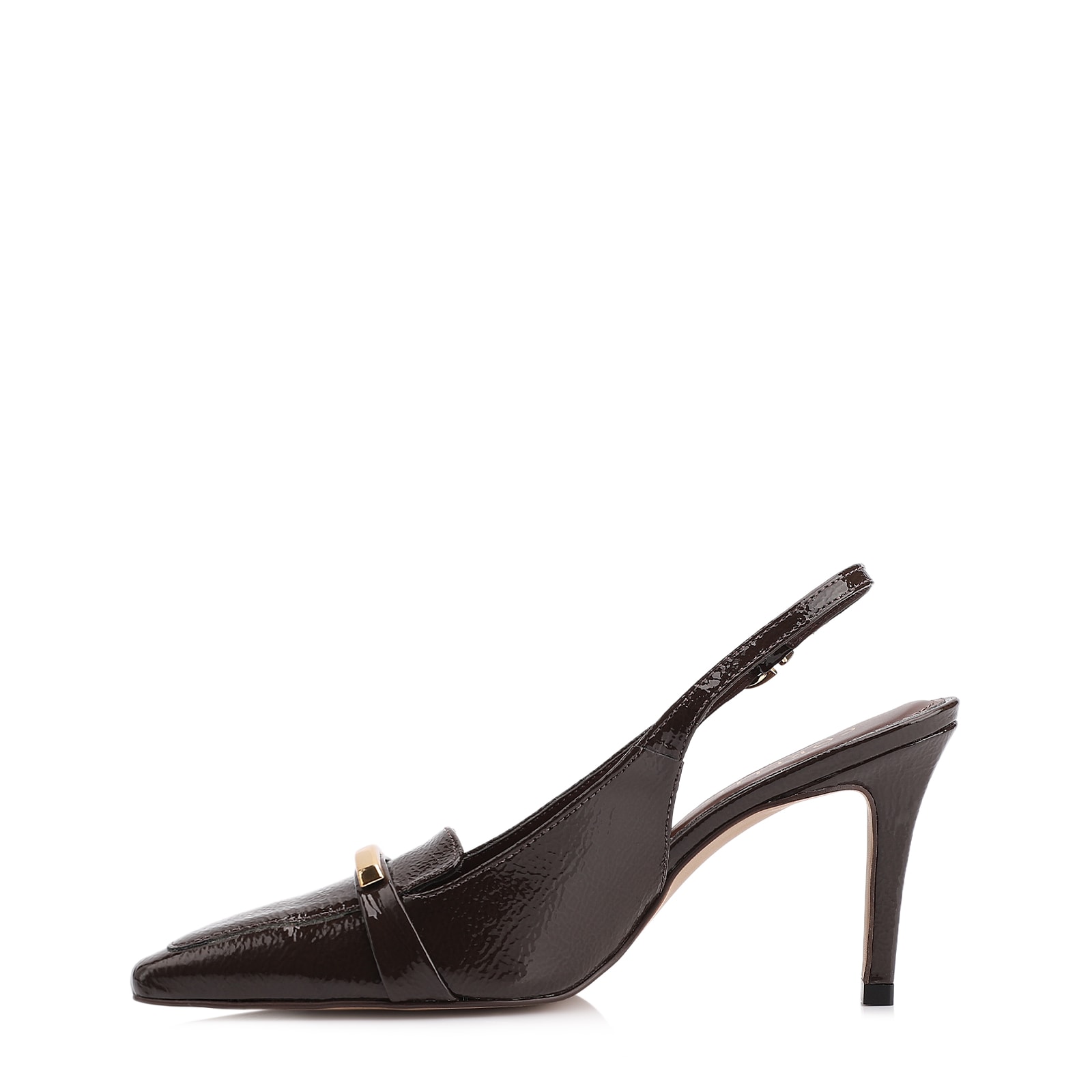 Scarpin Alt Verniz Marrom Escuro