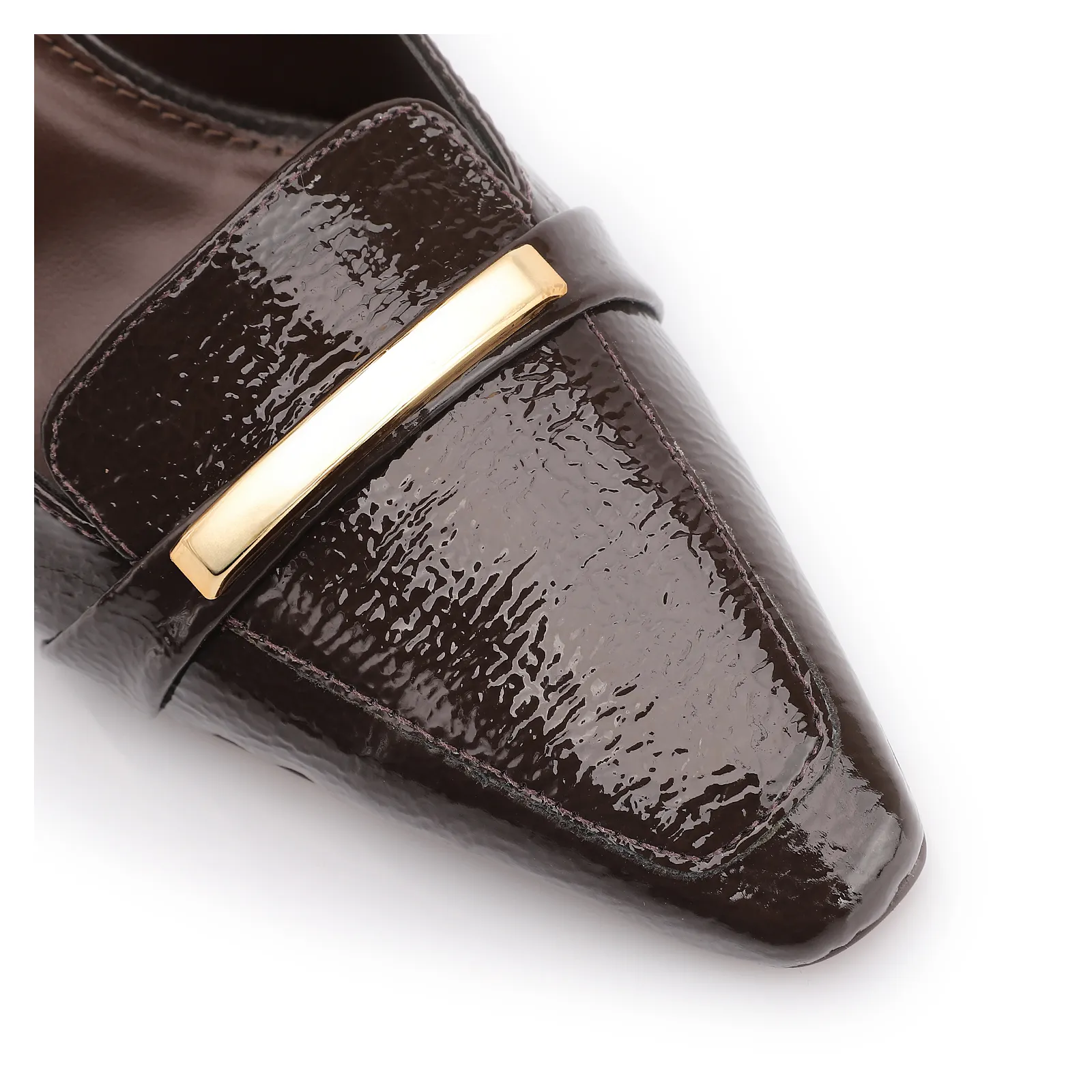 Scarpin Alt Verniz Marrom Escuro