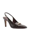 Scarpin Alt Verniz Marrom Escuro - imagem 1
