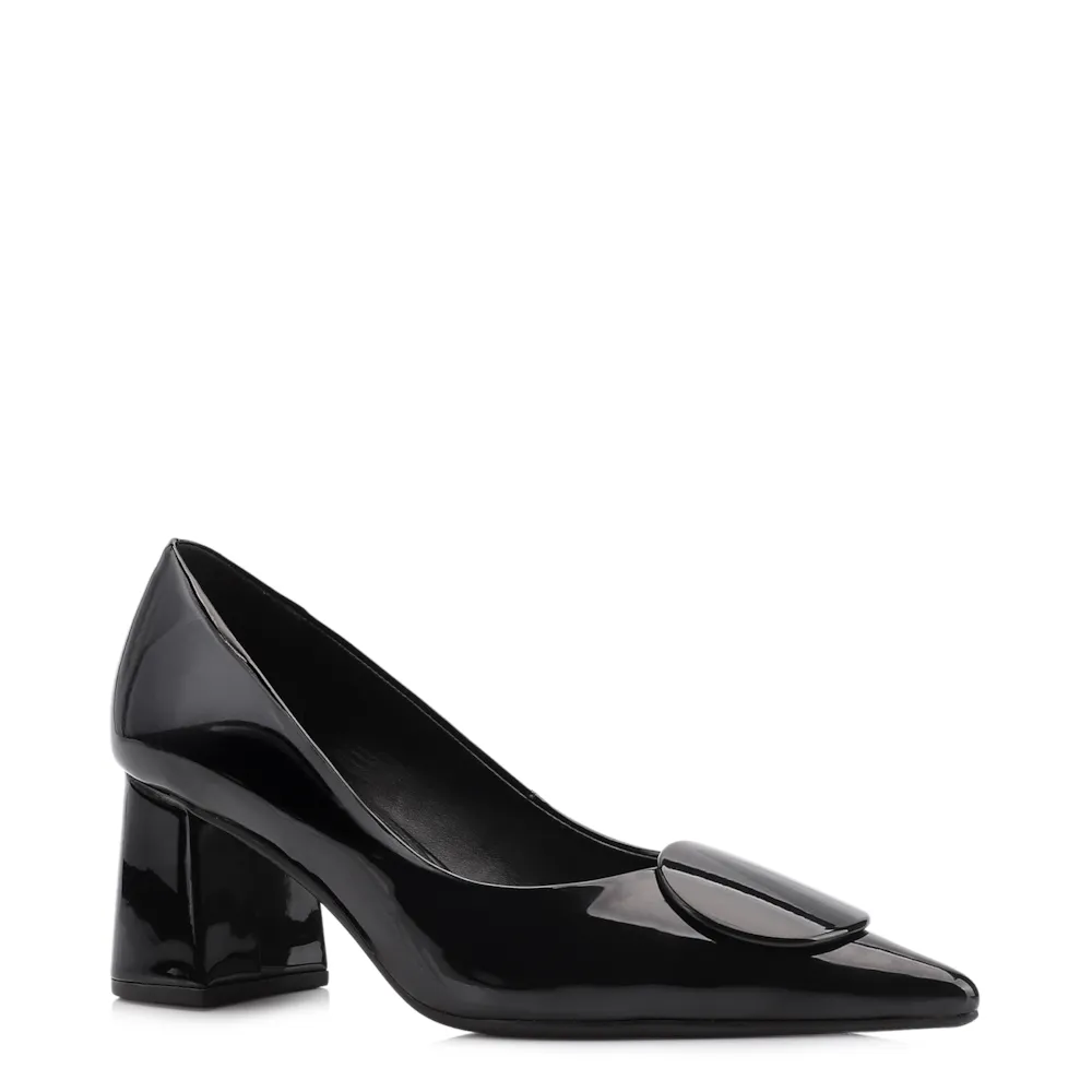 Scarpin Alt Verniz Preto