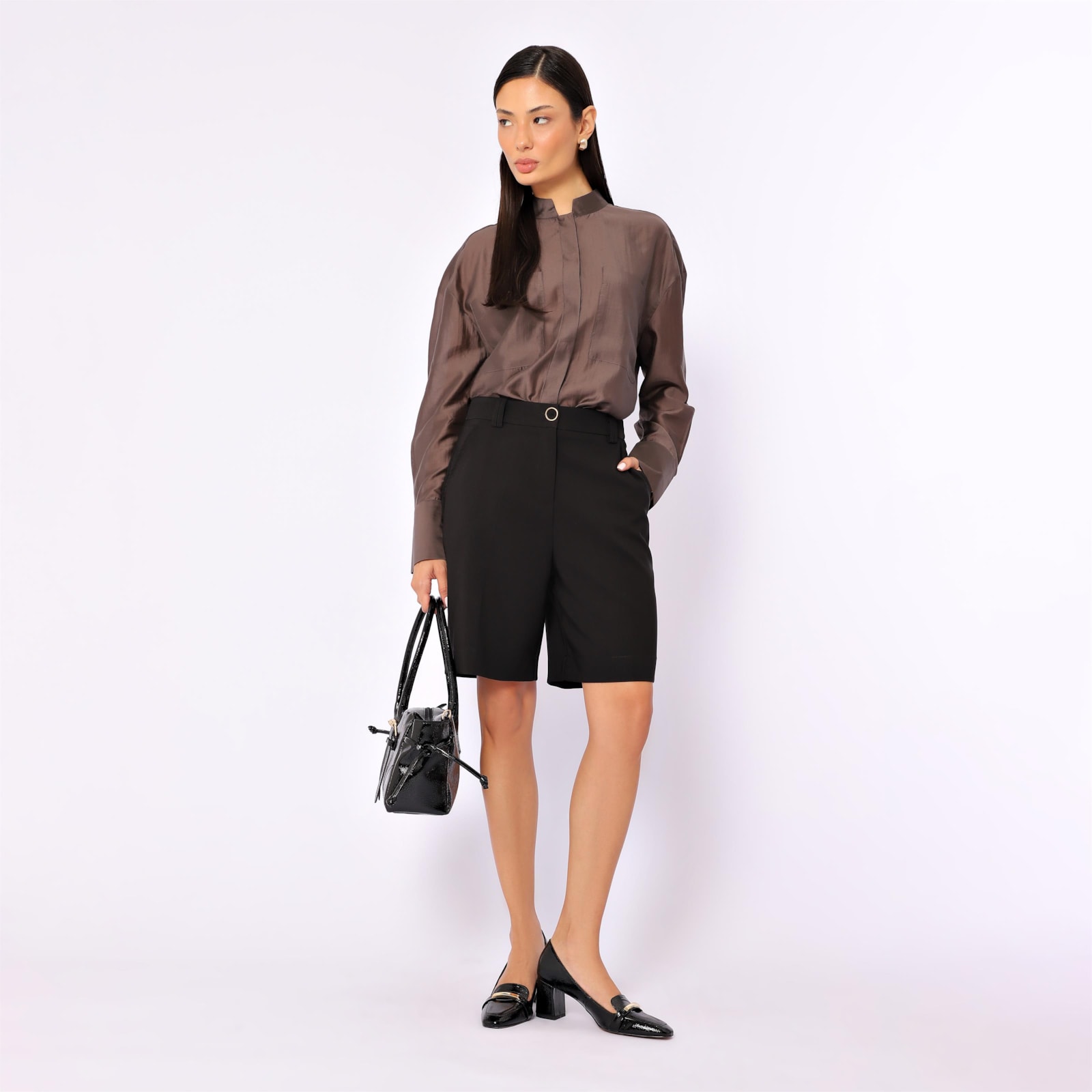 Scarpin Alt Verniz Preto