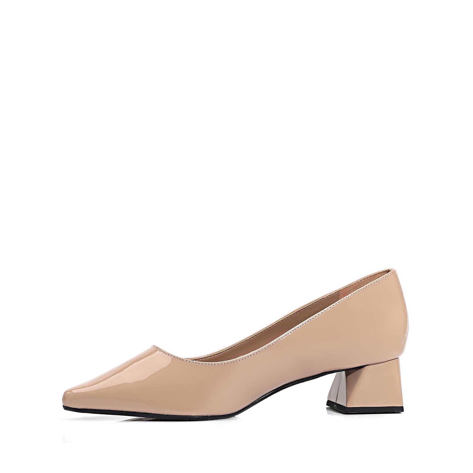 Scarpin Alt Verniz Taupe