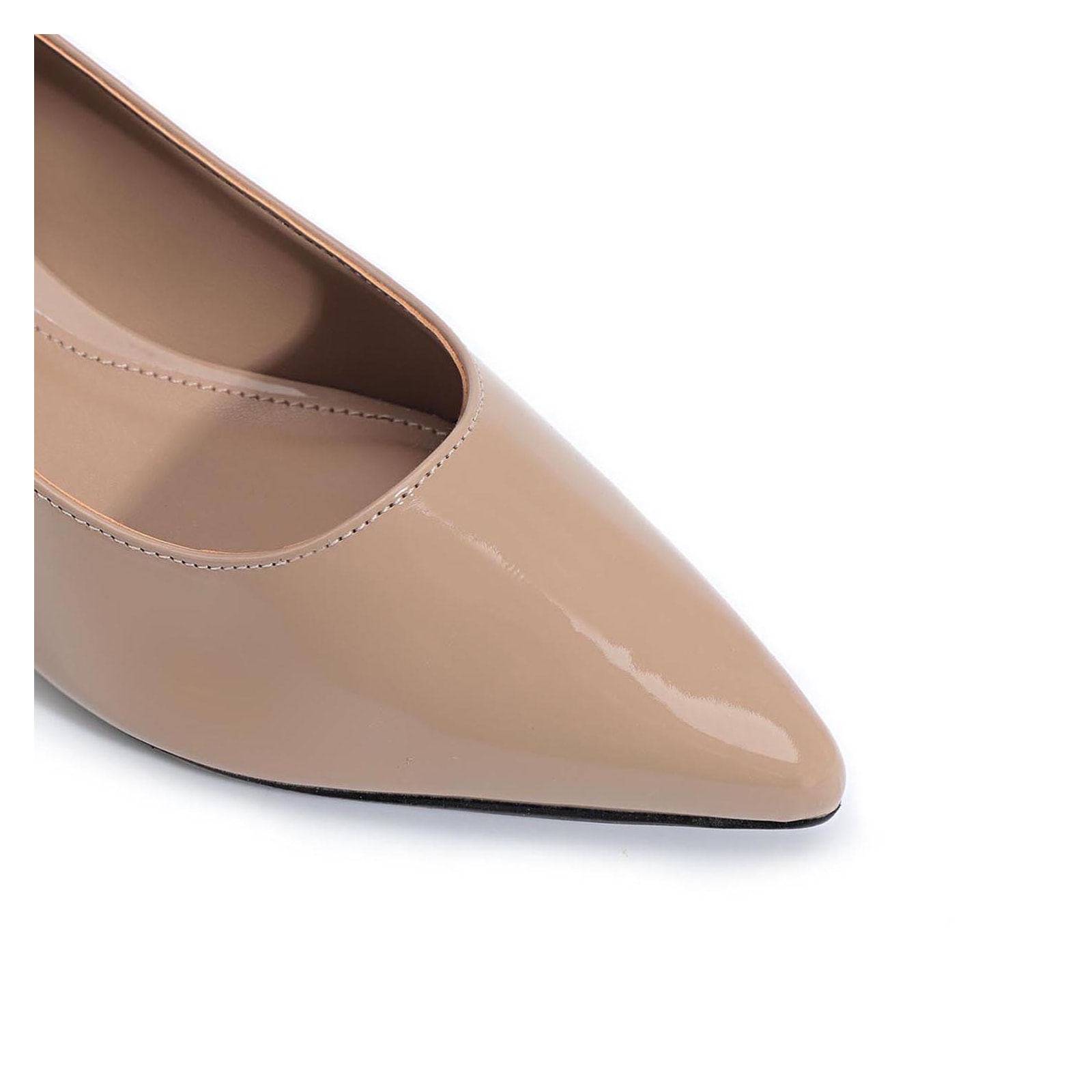 Scarpin Alt Verniz Taupe