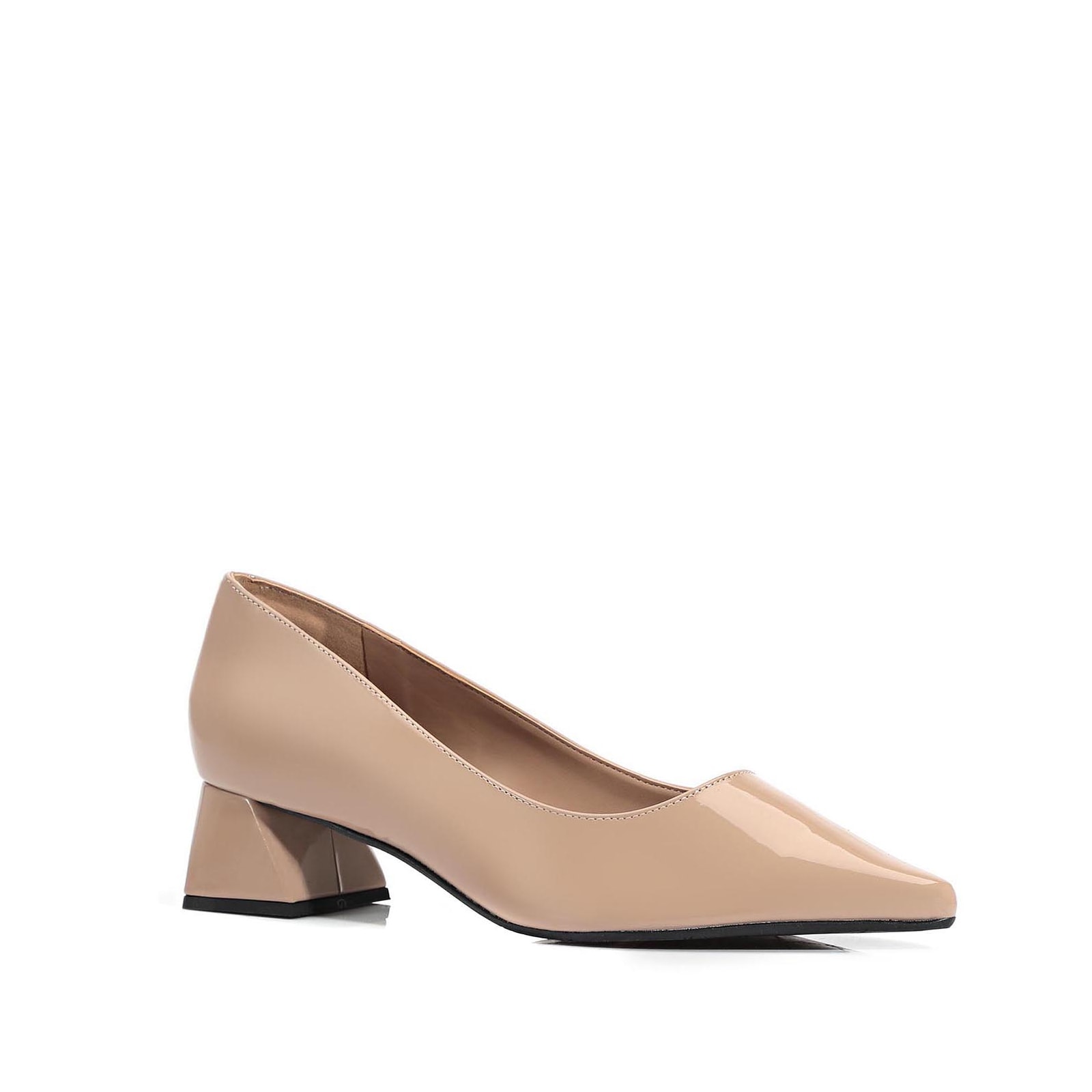 Scarpin Alt Verniz Taupe