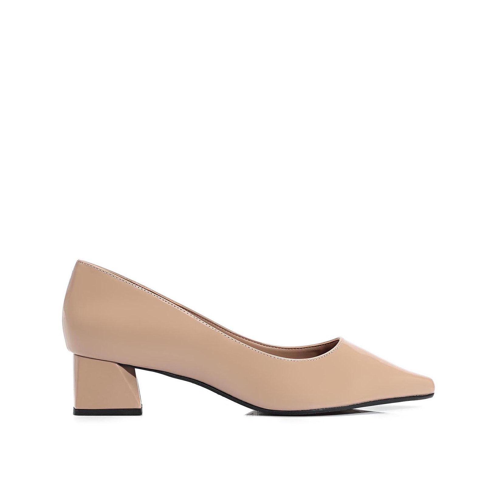 Scarpin Alt Verniz Taupe