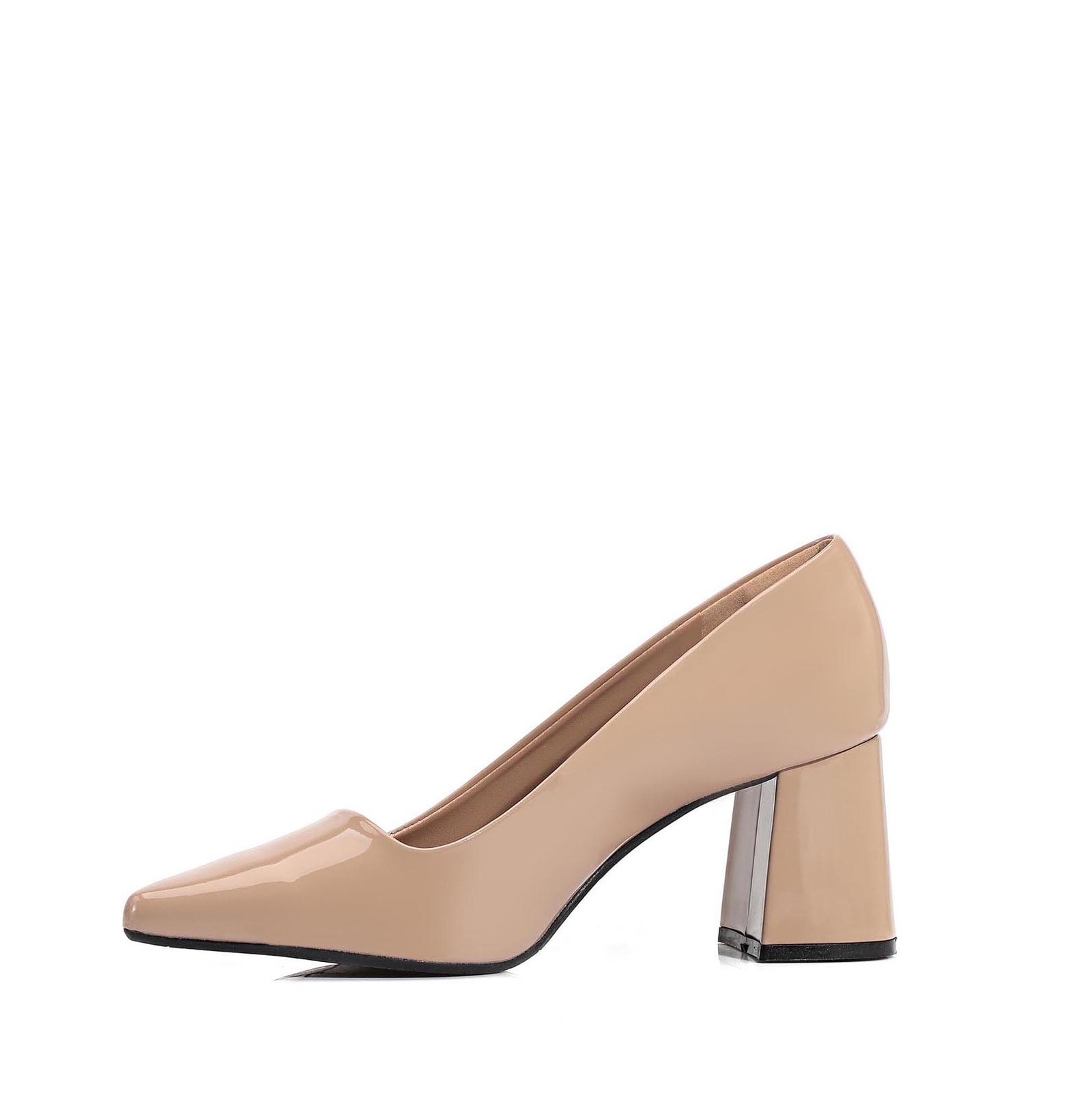 Scarpin Alt Verniz Taupe