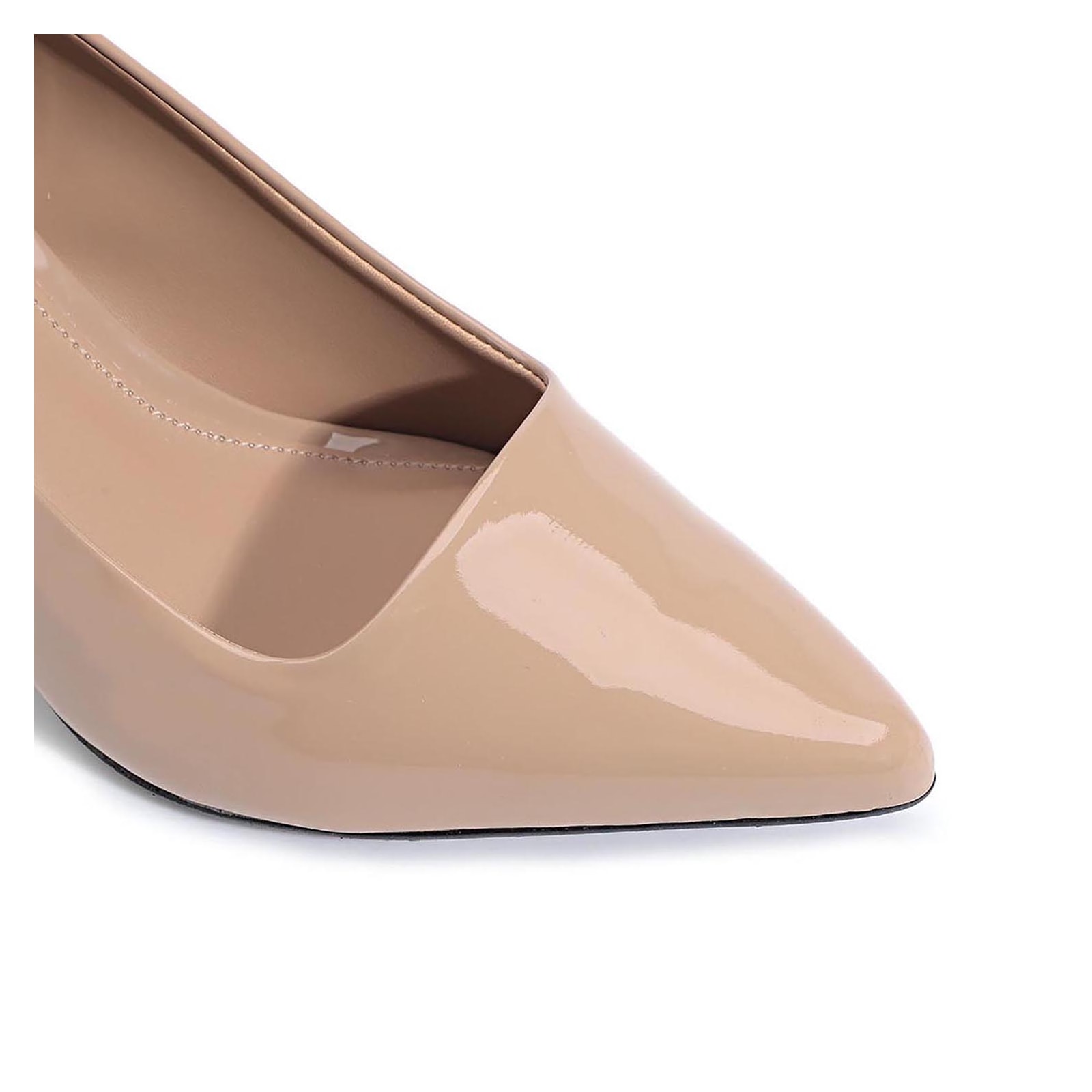 Scarpin Alt Verniz Taupe