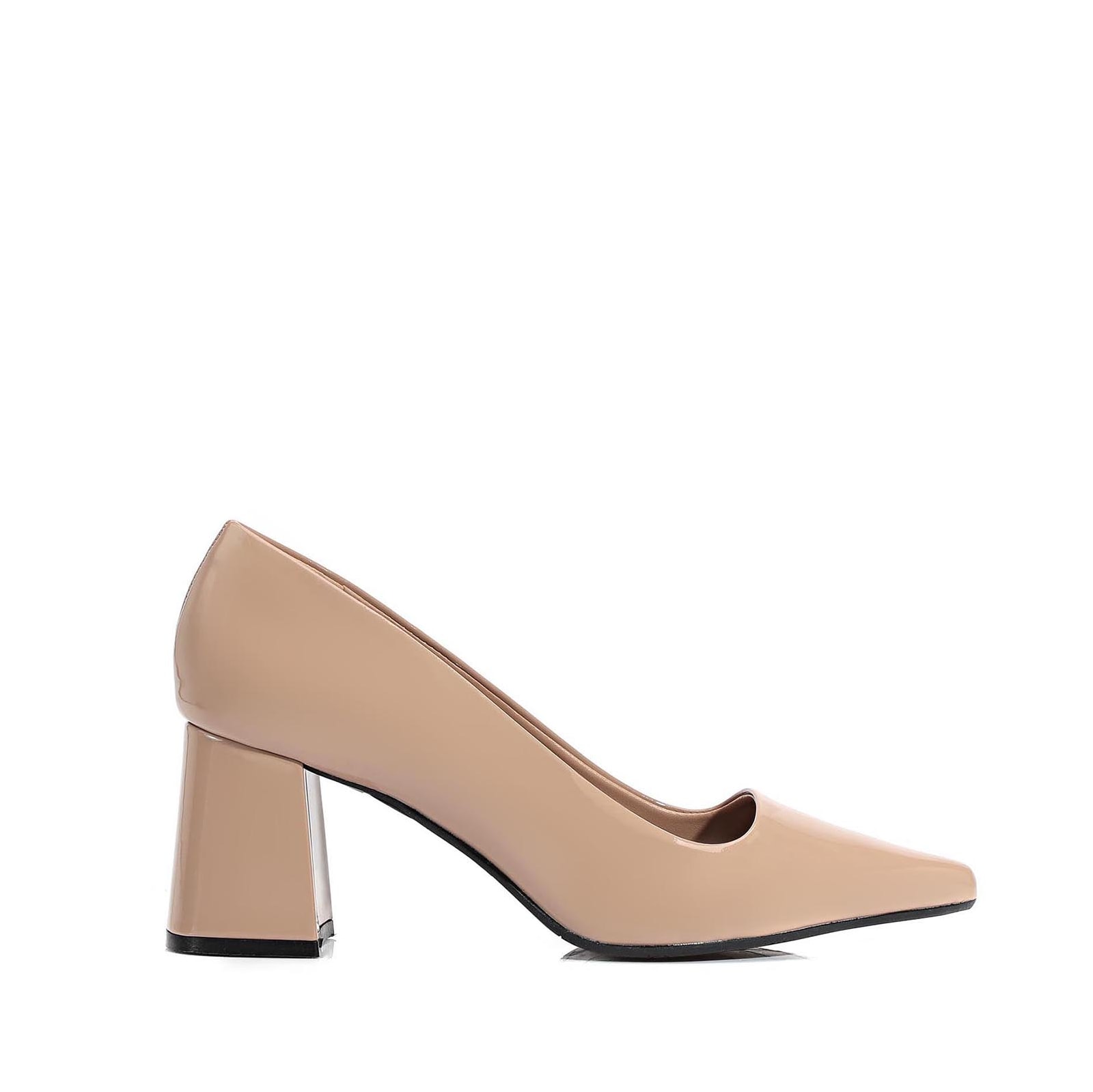 Scarpin Alt Verniz Taupe