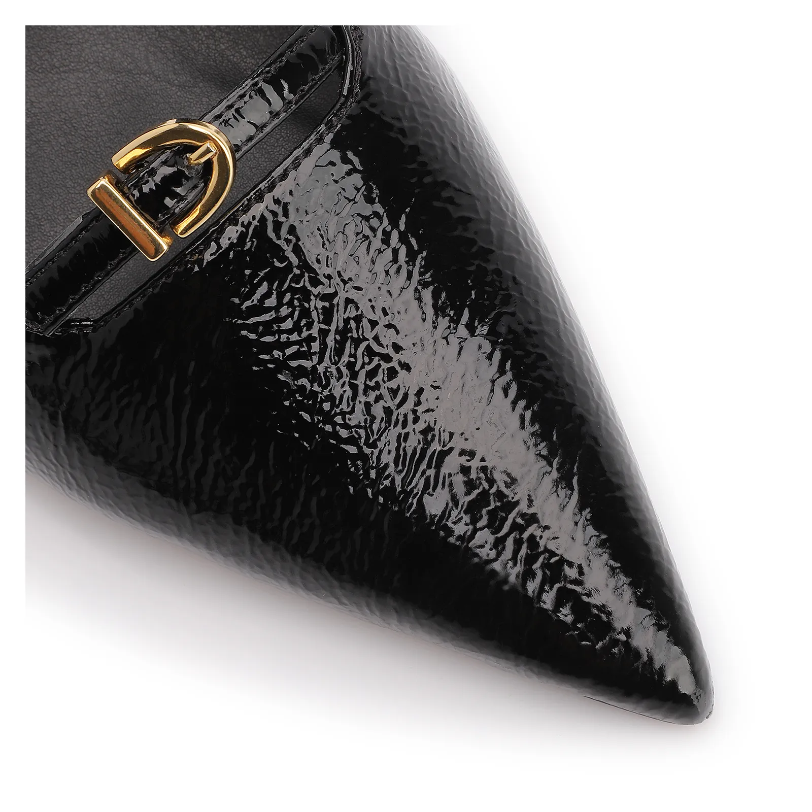Scarpin Anabela Alt Verniz Preto